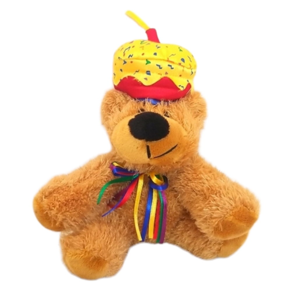 Vintage Adorable Dan Dee Birthday Cupcake Hat Bear Plush